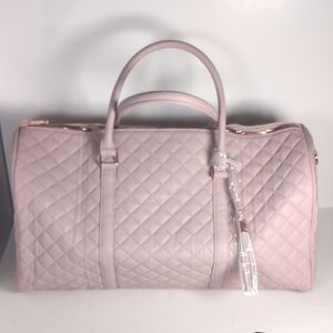 Chic Quilted Pink Travel Bag